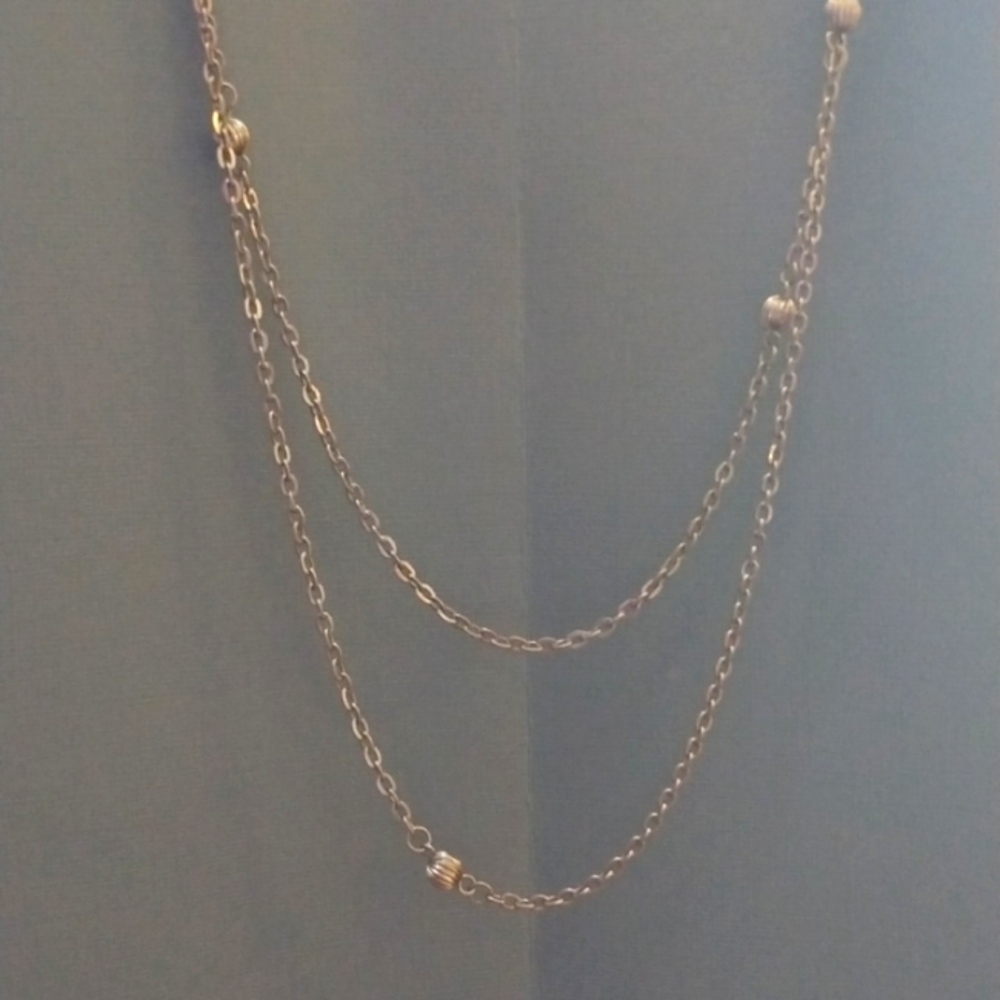 Vintage gold tone chain necklace